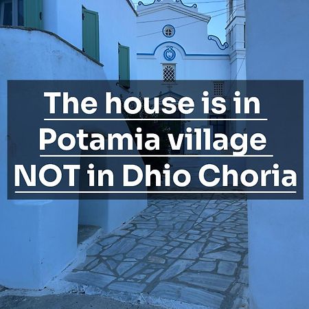 Cycladic House With Amazing View In Potamia Village Dio Choria Exteriér fotografie