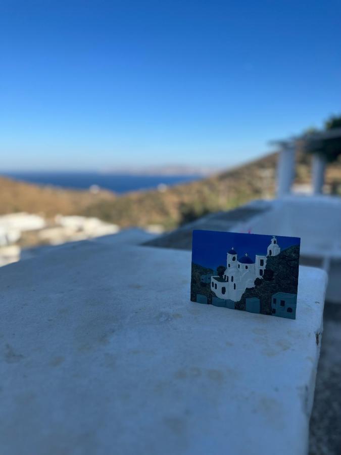 Cycladic House With Amazing View In Potamia Village Dio Choria Exteriér fotografie